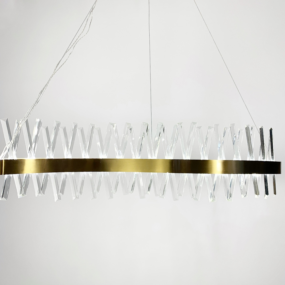 Люстра видовжена з кришталевоподібними паличками 100 см (7006-1000S) - фото 6