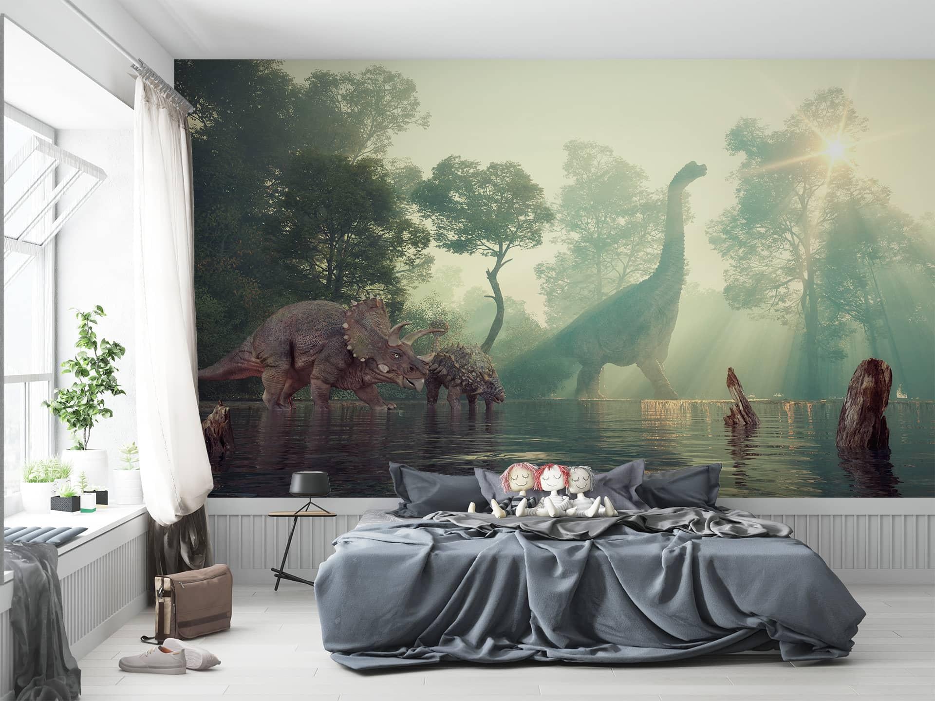 Фотообои флизелиновые Styleo Print-walls Лес юрского периода 0460 350х270 см (Pw-0460/3)