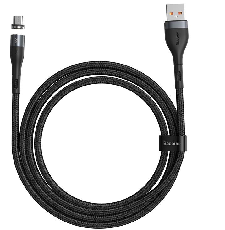 Кабель магнітний BASEUS Micro USB CAMXC-KG1, 1 м, 2.1A, чорний