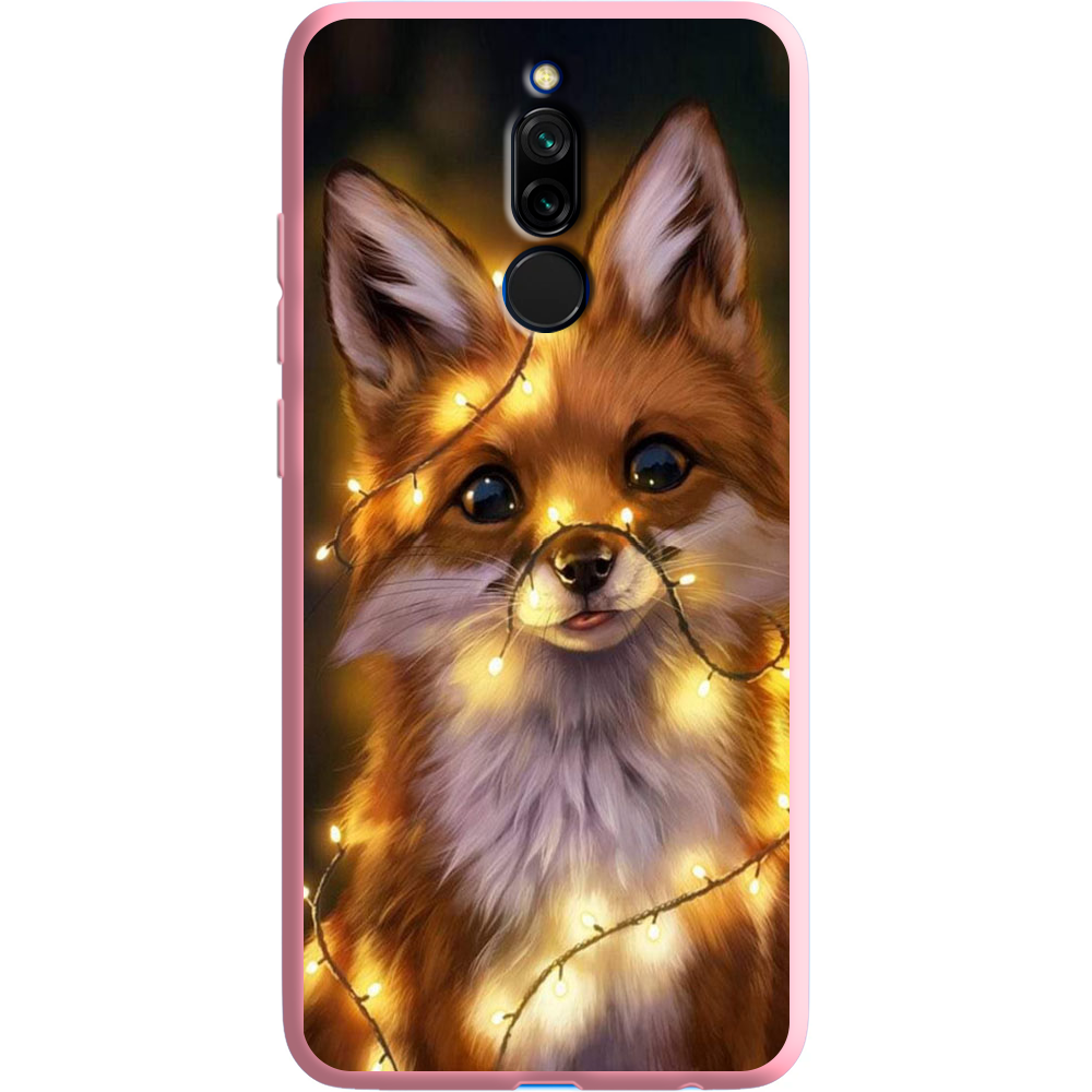 Чехол Boxface Xiaomi Redmi 8 Рождественская лиса Розовый силикон (38411-up2399-38676)