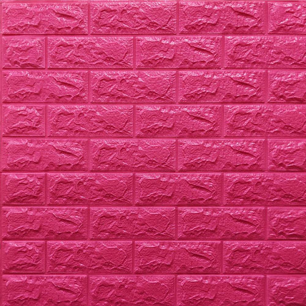 3D-панель самоклеющаяся Sticker Wall Темно-розовый кирпич 700х770х7 мм (Панель-6-7мм)