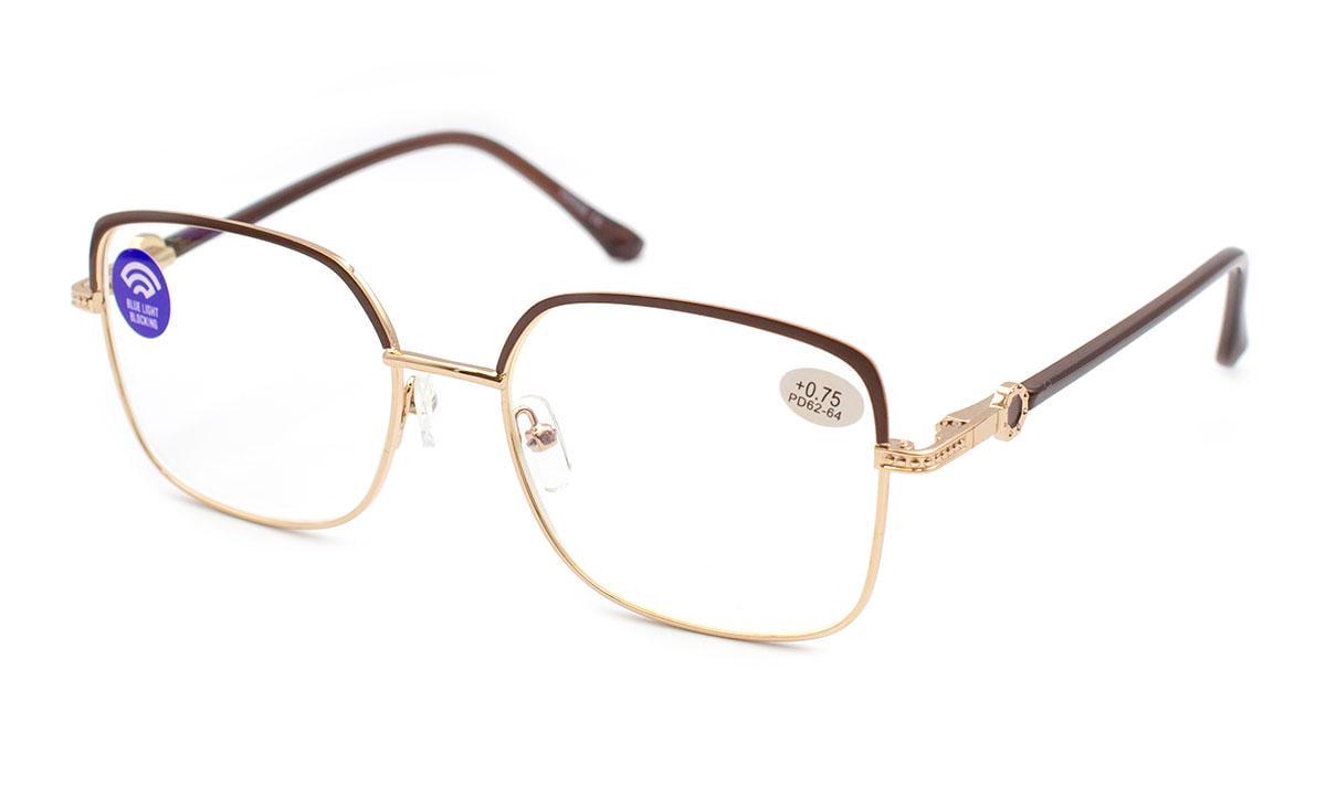 Окуляри для зору в металевій оправі Verse 23108-C2 Blue Blocker -1,50 (231201310)