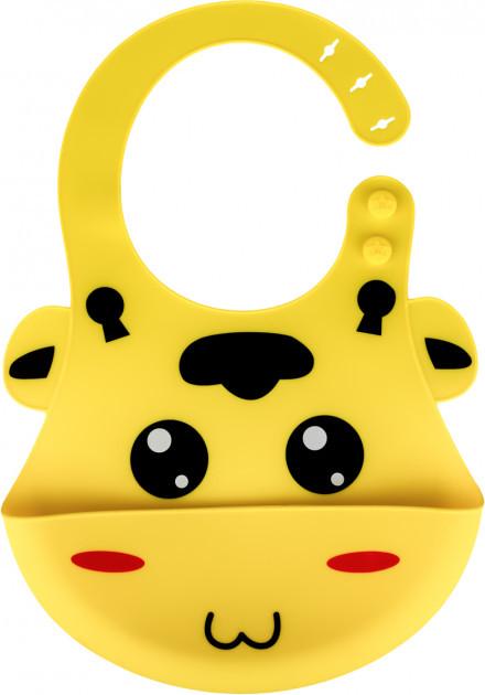 Слинявчик силіконовий 2Life 0142 c кишенькою Жовтий (1073728953)