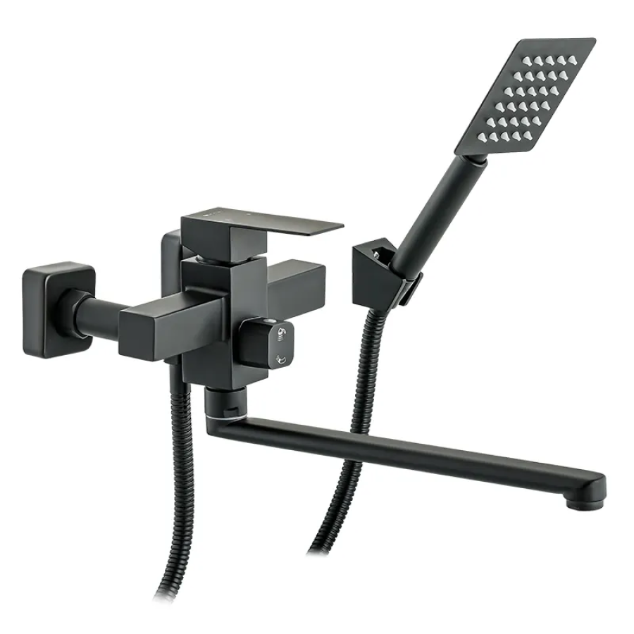 Смеситель для ванной MIXXUS KUB-006 нержавеющая сталь Black (MI2811)