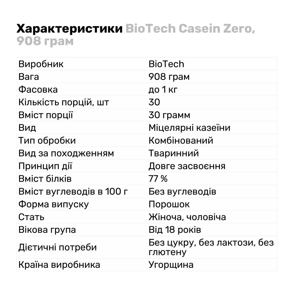 Протеин BioTech Casein Zero 908 г Орех (1889V4224) - фото 2
