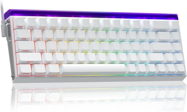 Клавиатура игровая Aula Hero 68 магнитная проводная с RGB подсветкой White