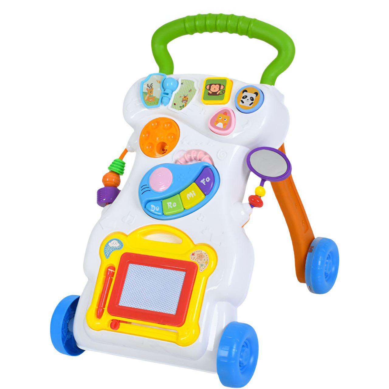 Игровой центр-ходунки 668-68 пианино свет звуки доска для рисования сортер подвижные детали Зеленый