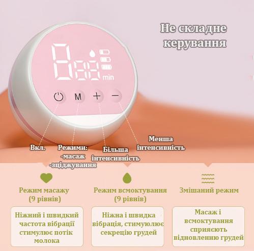 Молокоотсос Dr.Isla ультратихий с функцией массажа и стимуляцией лактации Розовый (15151610) - фото 11 Молокоотсос Dr.Isla ультратихий с функцией массажа и стимуляцией лактации Розовый (15151610) - фото 11