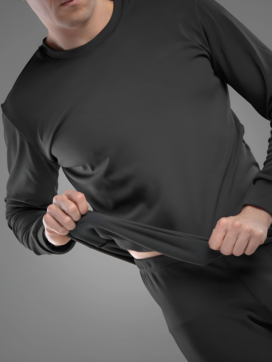 Термобелье мужское на микрофлисе термолонгсливы/термокальсоны М Черный (8199445288) - фото 4 Термобелье мужское на микрофлисе термолонгсливы/термокальсоны М Черный (8199445288) - фото 4