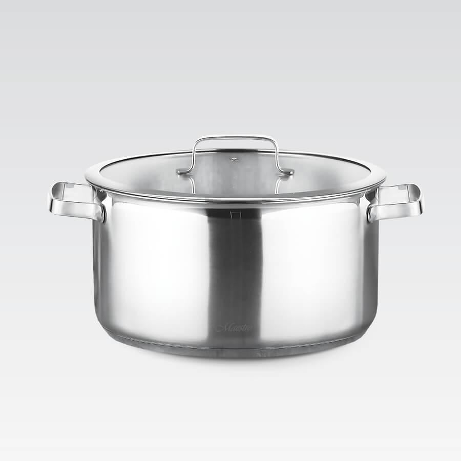 Кастрюля из нержавеющей стали с многослойным дном 6 л (MR-3514-24) Кастрюля из нержавеющей стали с многослойным дном 6 л (MR-3514-24)