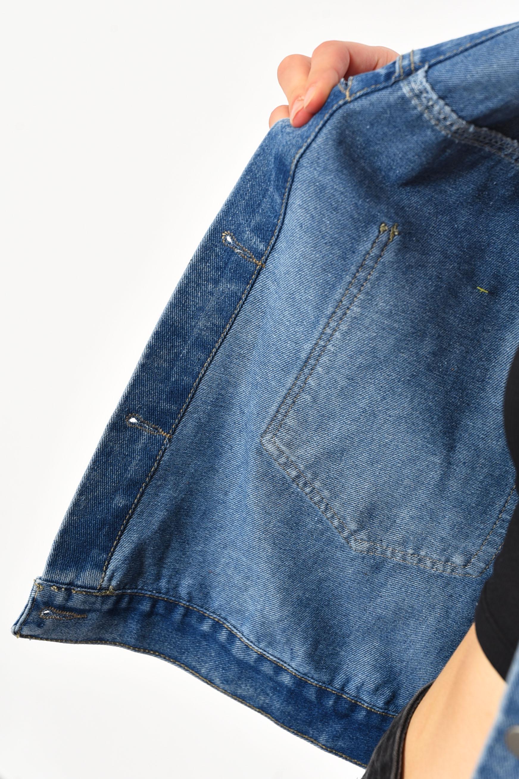 Джинсовка жіноча 2XL Синій (184224) - фото 4 Джинсовка жіноча 2XL Синій (184224) - фото 4