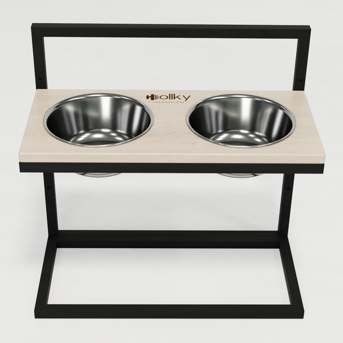 Миски на регулируемой подставке для больших собак Hollky Flex L 2х1,8 л (FL-502850-BLWH) - фото 9