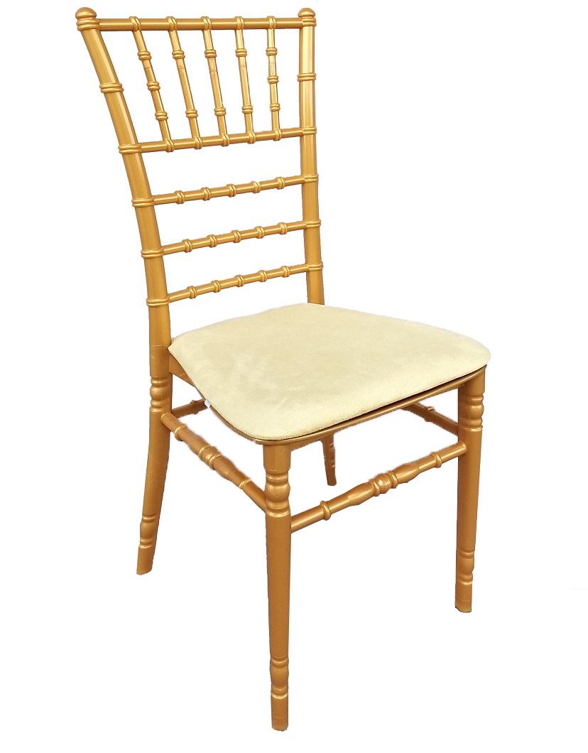Стул Чиавари пластиковый с подушкой Золотой (chiv)
