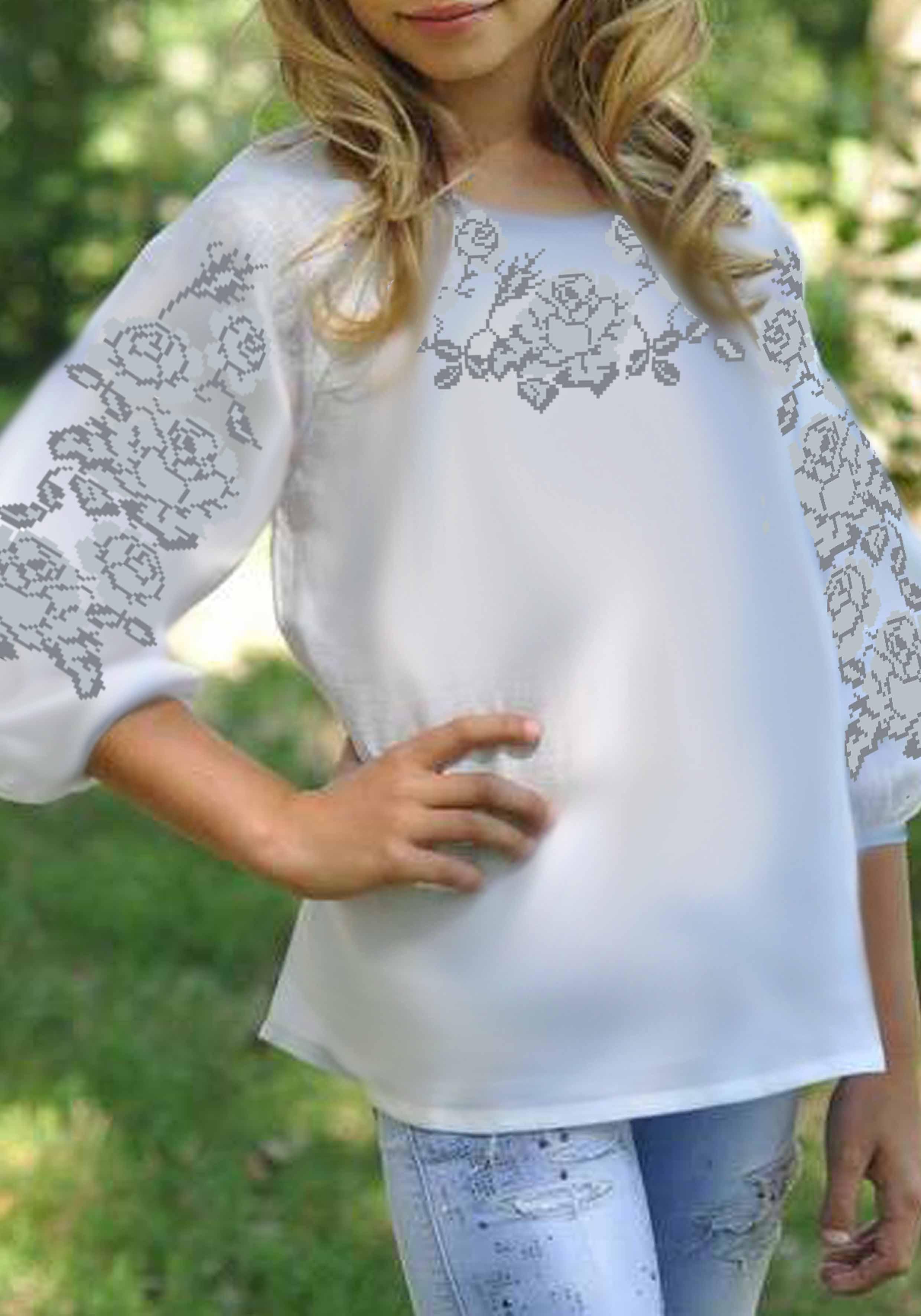 Заготовка для вышивки нитками/бисером для девочки домотканое полотно (СДД-1)