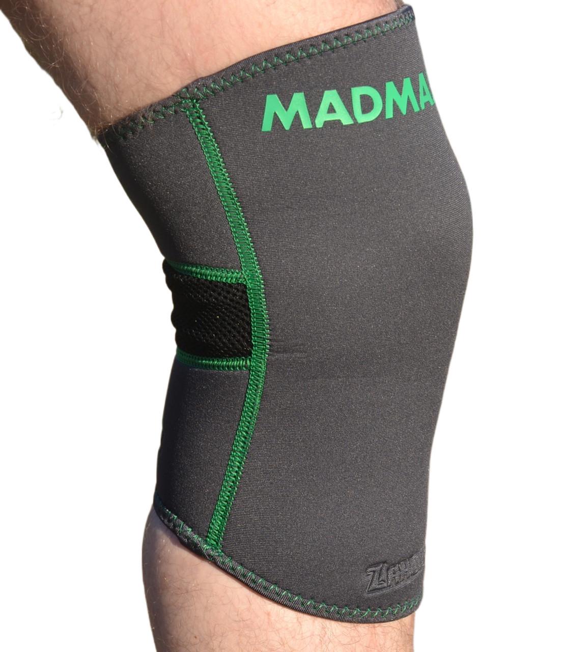 Наколенник MadMax MFA-294 Zahoprene Knee Support S Dark Grey/Green (A-012919) - фото 3