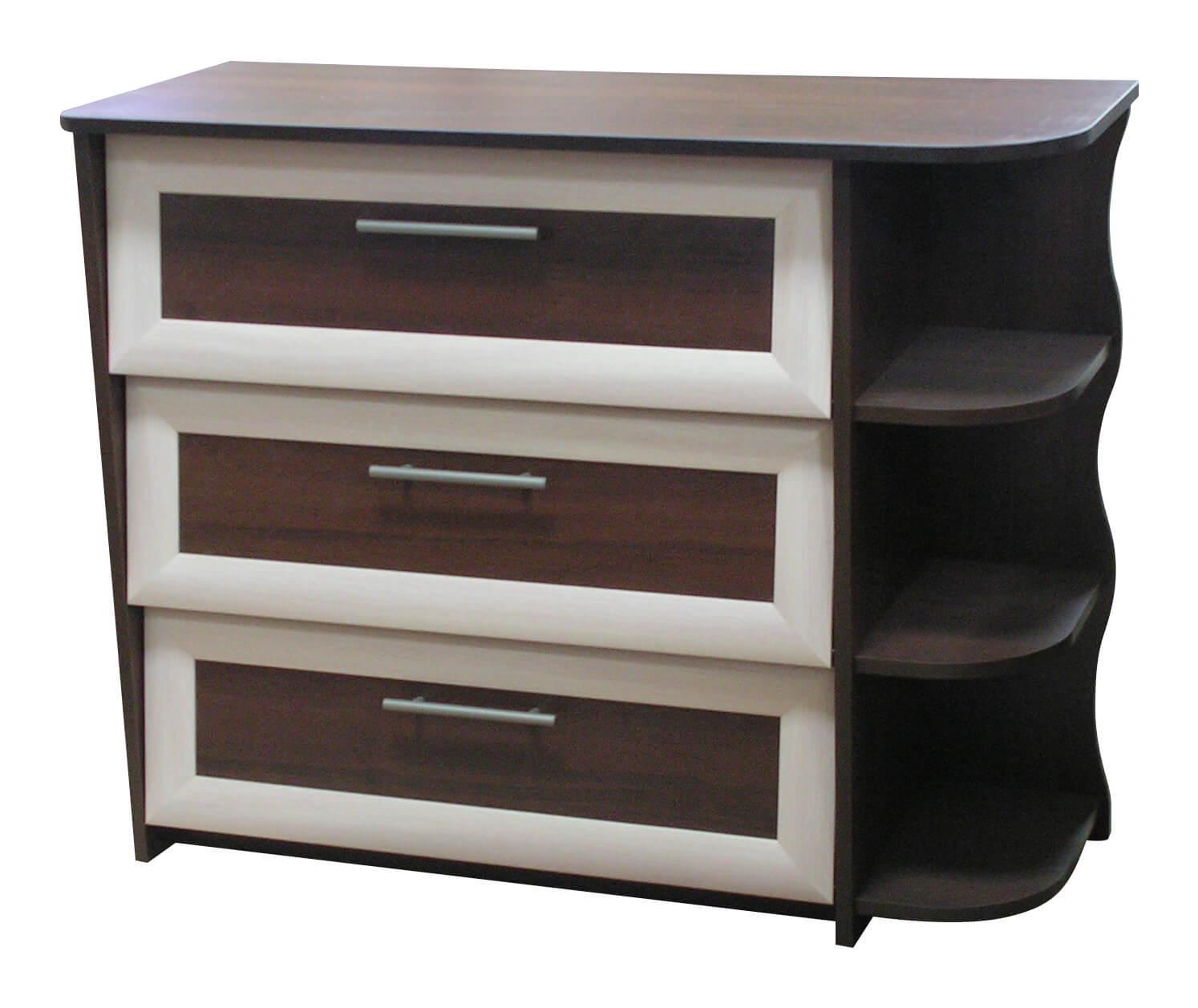 Тумба для взуття МАКСІ-МЕБЛІ Гамбургер з регалом МДФ накладки профіль Венге магія (5103489)