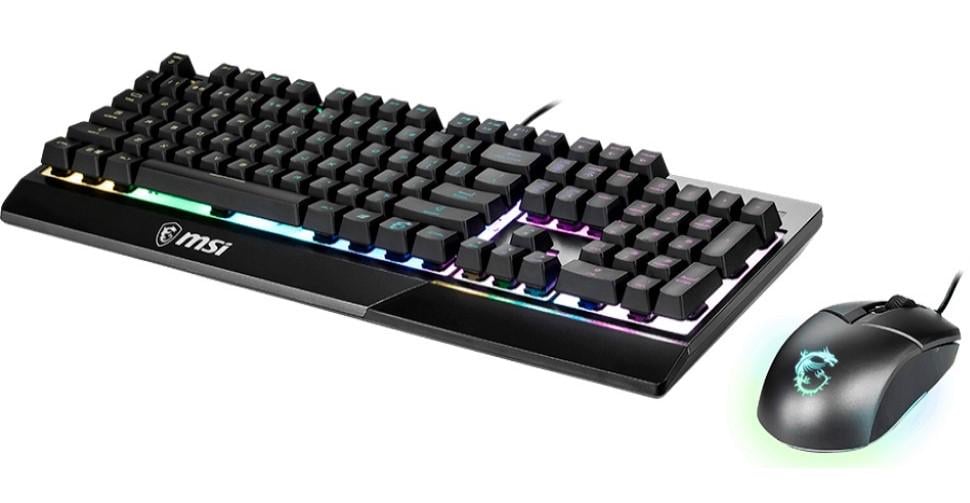 Комплект ігровий MSI Vigor GK30 COMBO провідна клавіатура та мишка з RGB-підсвічуванням USB 5000 DPI Чорний (618900)