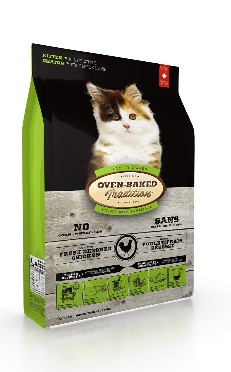Корм сухой Oven-Baked Tradition для котят из свежего мяса курицы 1,13 кг - фото 3 Корм сухой Oven-Baked Tradition для котят из свежего мяса курицы 1,13 кг - фото 3