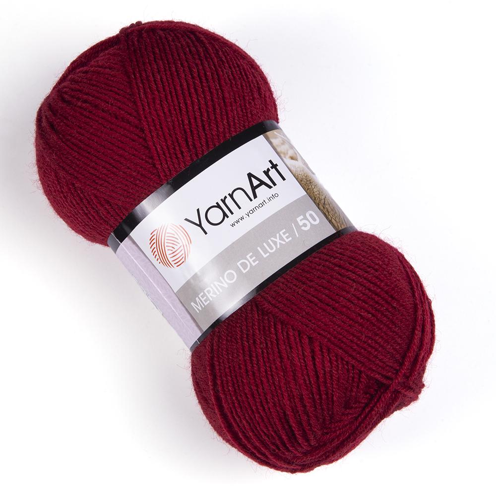 Пряжа YarnArt Merino De Luxe 3024 Бордо (6051)