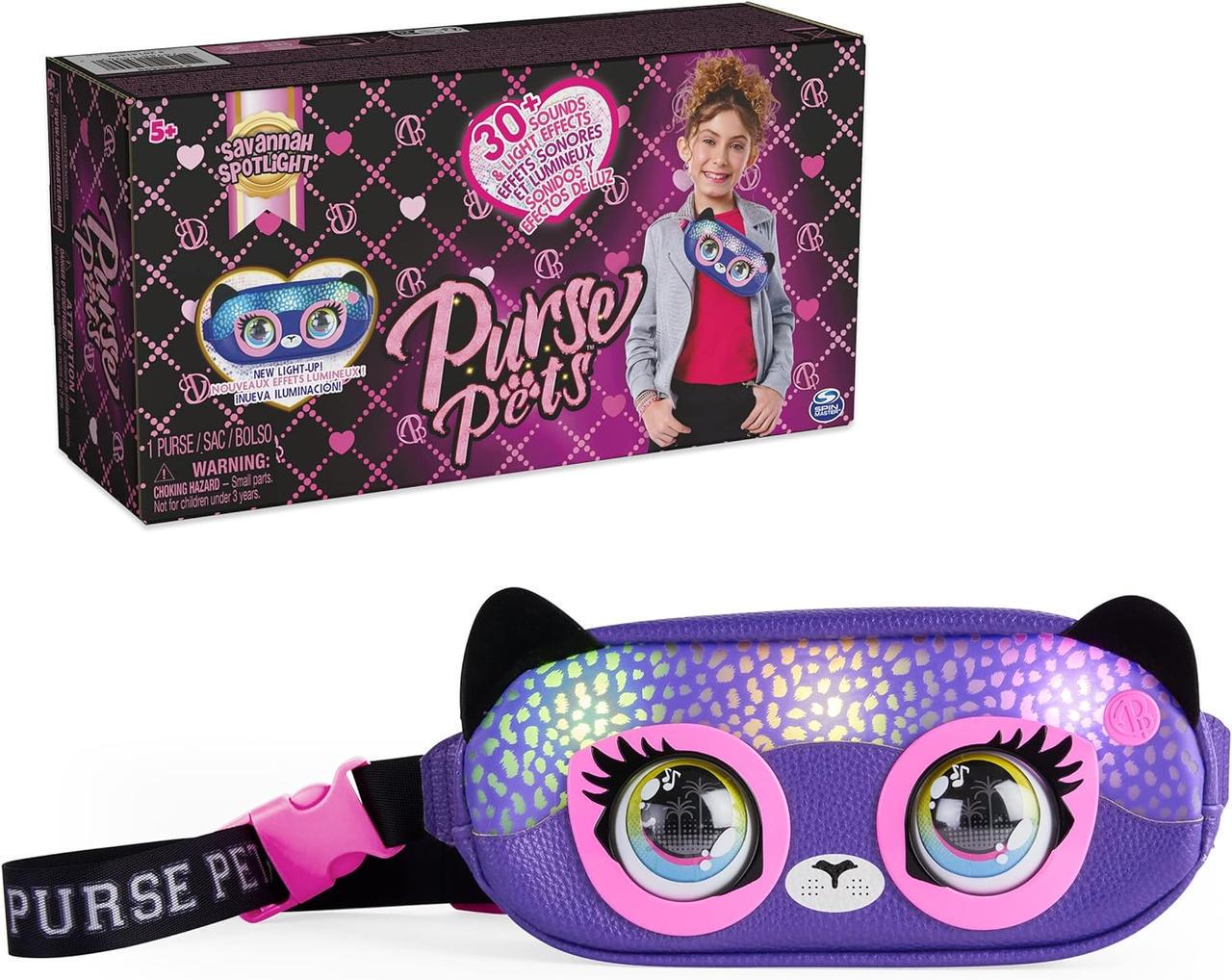 Интерактивная детская сумочка на пояс со светом Purse Pets Savannah Spotlight Belt Bag Interactive Pet Гепард (6066698)