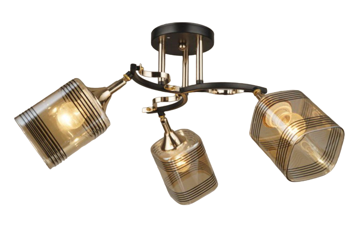 Декоративная люстра Valeso V W3008/3 на 3 плафона Black/Gold