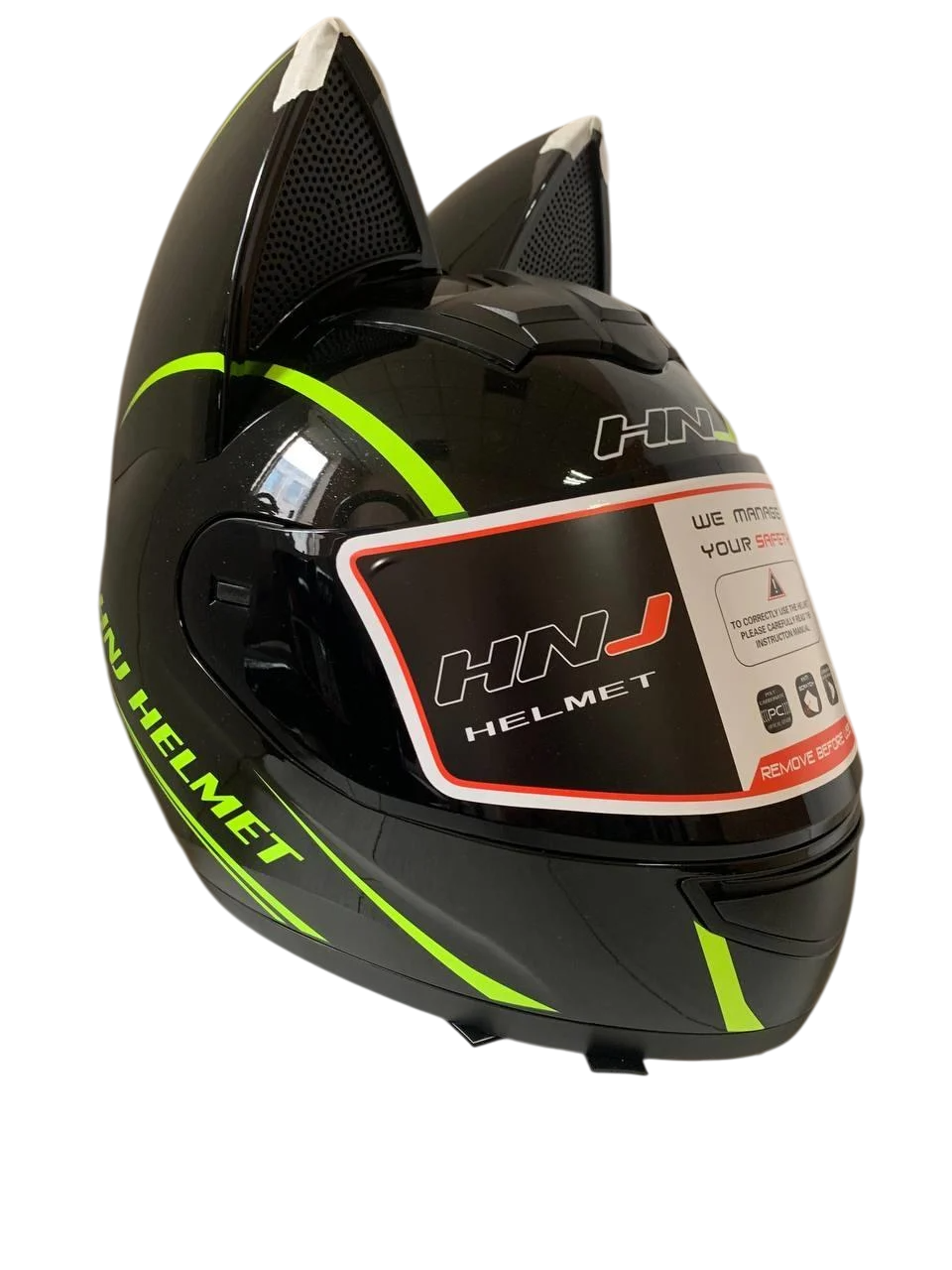 Мотошлем Кот с ушками MS-1650 LC Racing L (H108L)