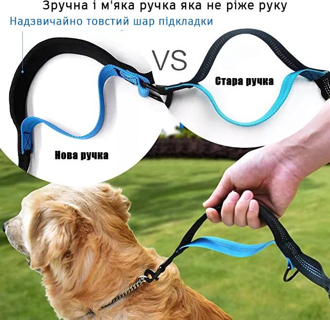 Поводок-пояс Harness для бега с собакой 160-260 см Синій (2330185393) - фото 5 Поводок-пояс Harness для бега с собакой 160-260 см Синій (2330185393) - фото 5