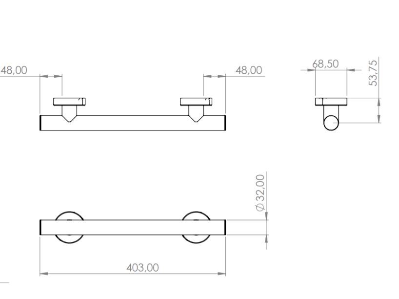 Поручень-ручка Maxiflow 40 см D32 4822.3240P.304.00 - фото 3 Поручень-ручка Maxiflow 40 см D32 4822.3240P.304.00 - фото 3