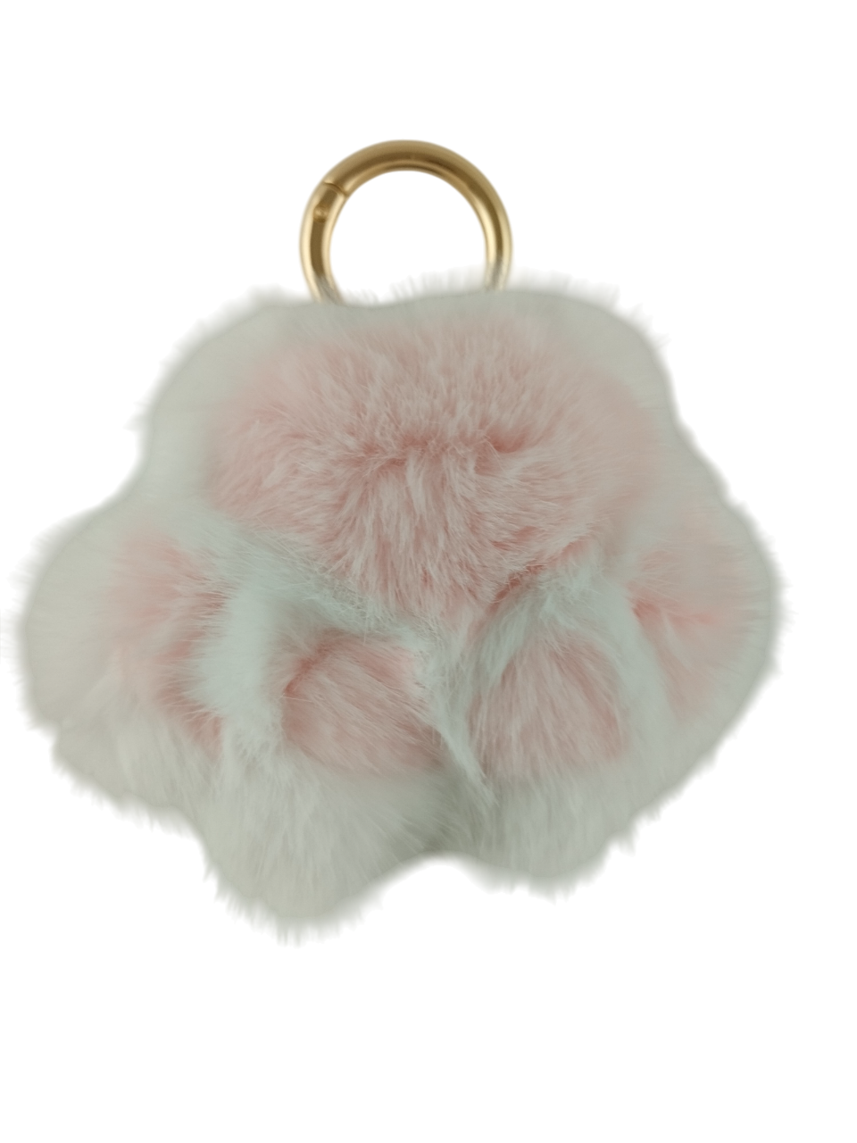 Брелок меховой Лапка Бело-розовый (000117) Брелок меховой Лапка Бело-розовый (000117)