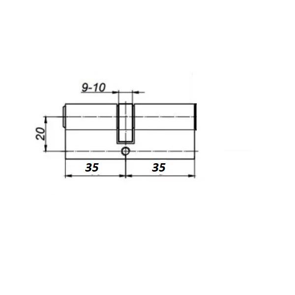 Цилиндровый механизм для замка Титан 3D серия M 70 PB - фото 5