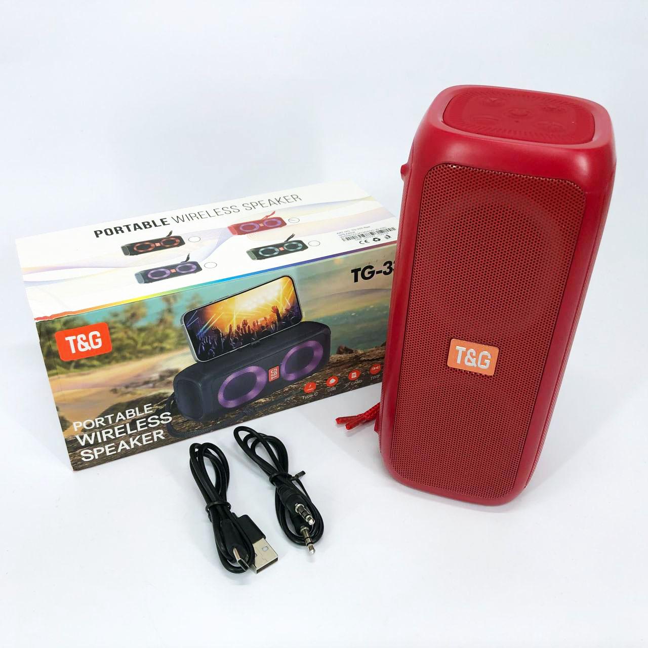 Портативна колонка TG333 2x5W з RGB підсвічуванням Червоний - фото 15