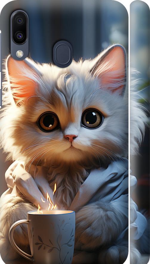 Чехол на Samsung Galaxy M20 White cat (5646m-1660-42517) Чехол на Samsung Galaxy M20 White cat (5646m-1660-42517)