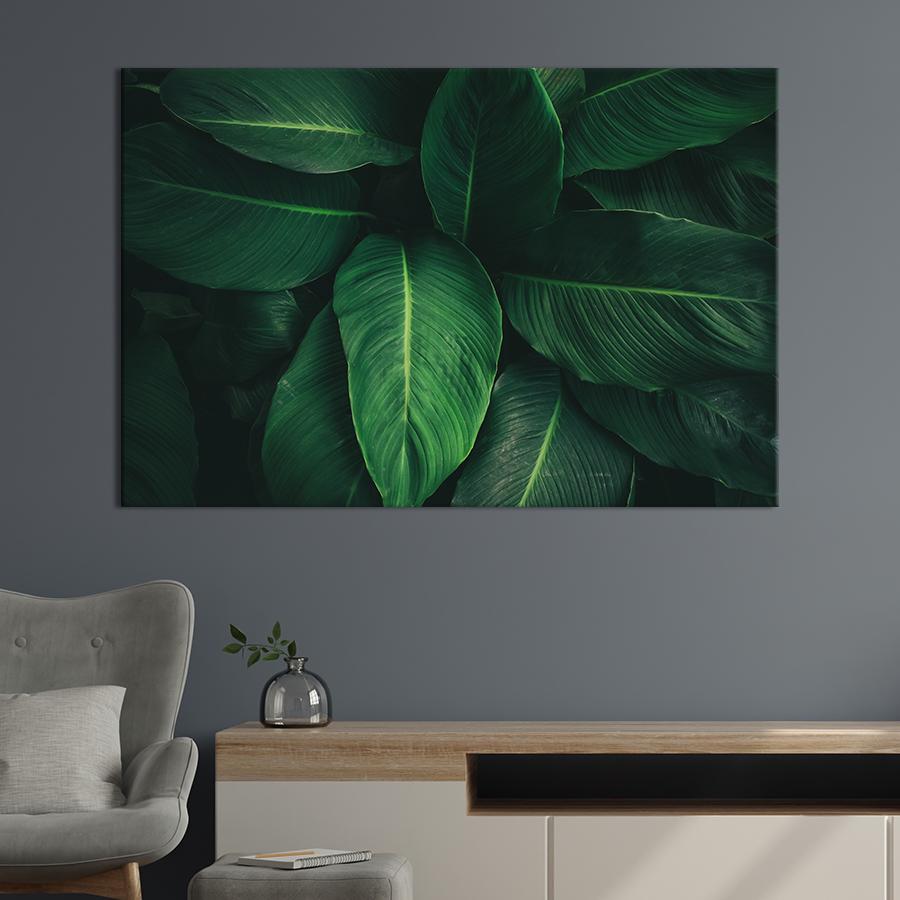 Настенний декор Банановые листья вид сверху 120x80 см (1967-1)