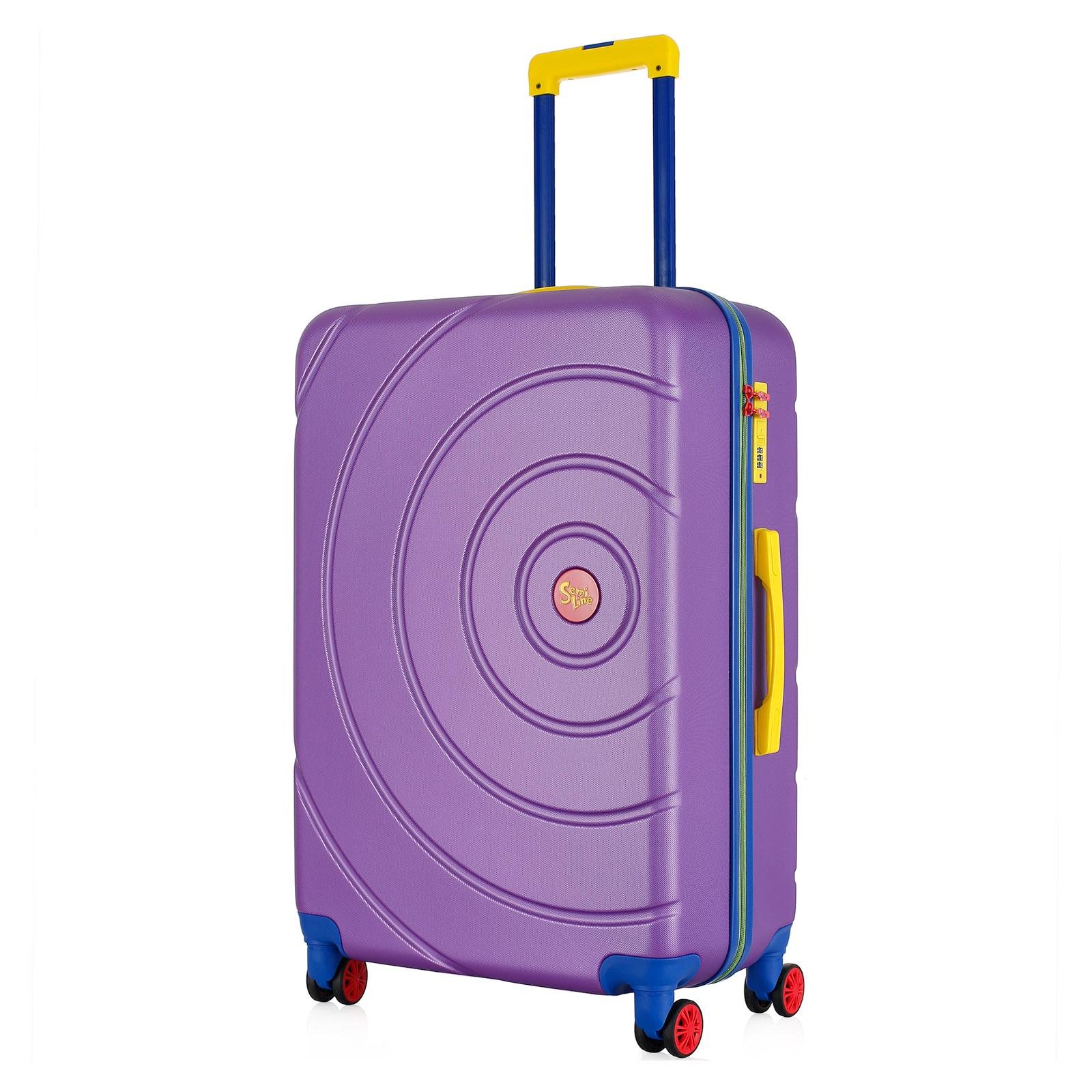 Валіза SEMI LINE 28" 98 л T5930-3 телескопічна ручка кодовий замок L 75x49x28,5 см Фіолетовий