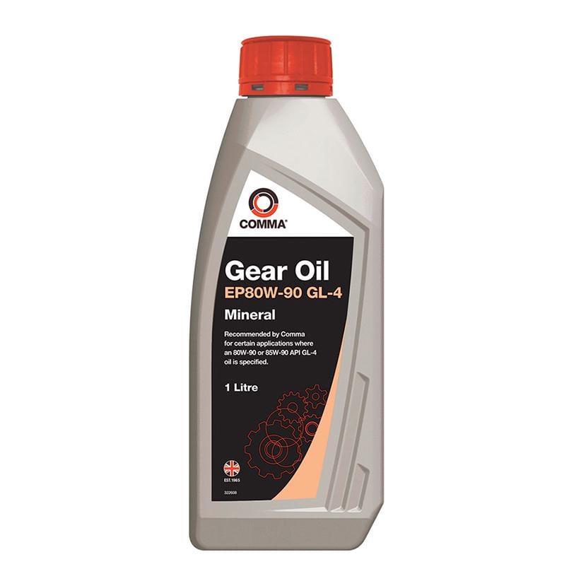 Трансмиссионная смазка COMMA GEAR OIL EP80W-90 GL4 1 л (GO41L)