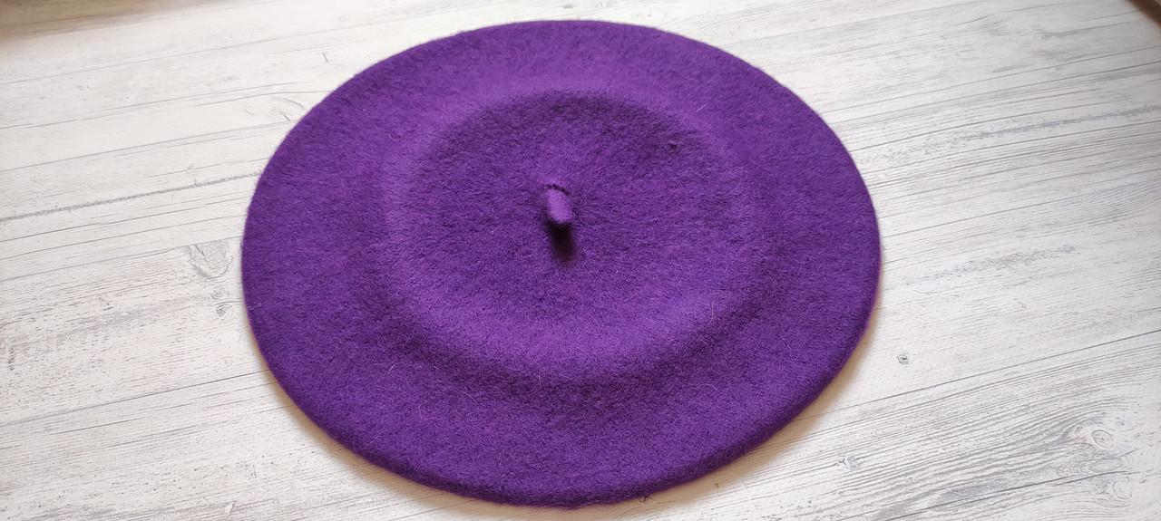 берет женский Французский р. 53-58 Фиолетовый (652-9)