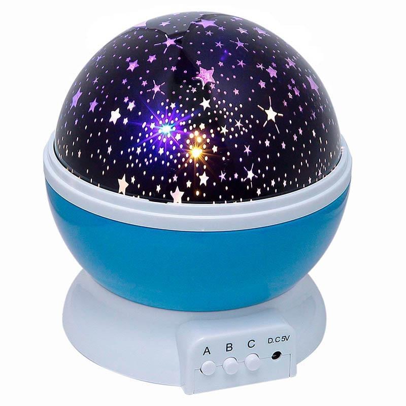 Ночник проектор Star Master звездного неба в форме шара Синий