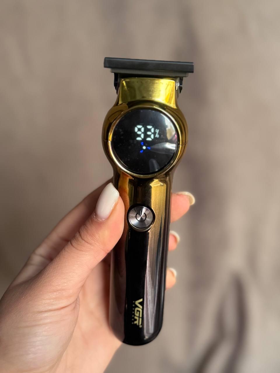 Тример для стрижки волосся VGR безпровідний Чорний із золотим (V-989) - фото 5 Тример для стрижки волосся VGR безпровідний Чорний із золотим (V-989) - фото 5