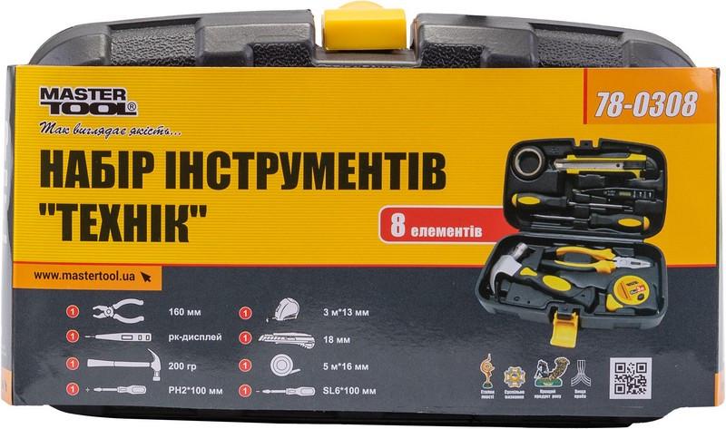 Набір інструментів MasterTool Технік 8 елементів (78-0308) - фото 2