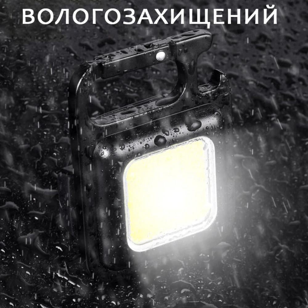 Фонарик-брелок аккумуляторный металлический с USB-зарядкой магнитном и карабином 3в1 - фото 6