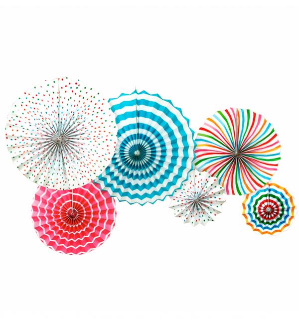 Подвесные веера набор 6 шт. Multicolor