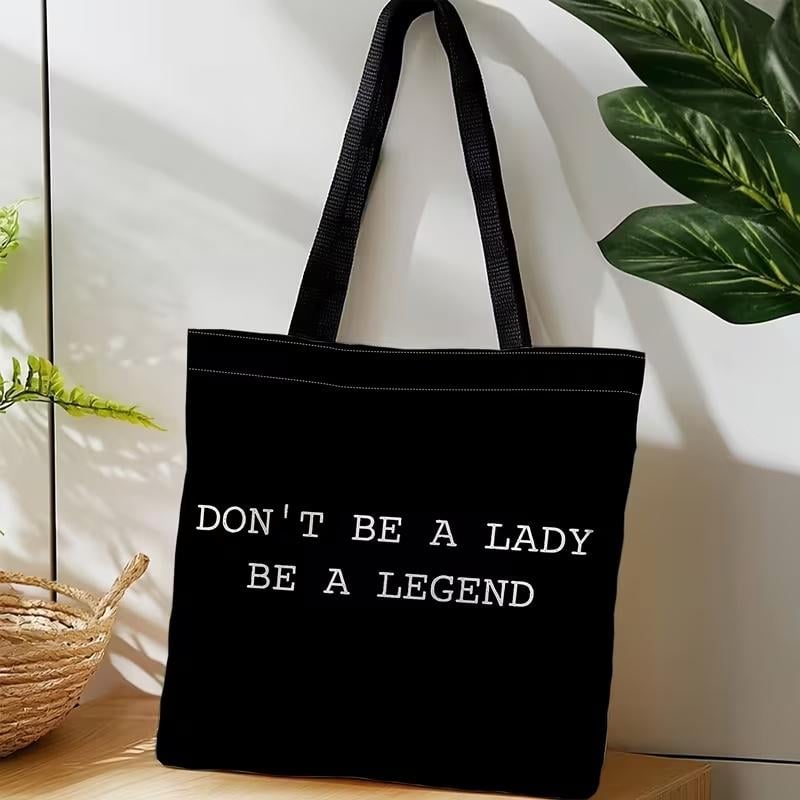 Сумка-шопер Don't Be A Lady Be A Legend 40×35 см Черный (BG-SH-001026) Сумка-шопер Don't Be A Lady Be A Legend 40×35 см Черный (BG-SH-001026)