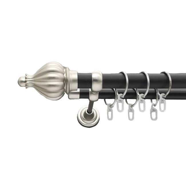 Карниз для штор Orvit Таджа двухрядный 25/19 мм 300 см Черный/Сатин (000-7450)