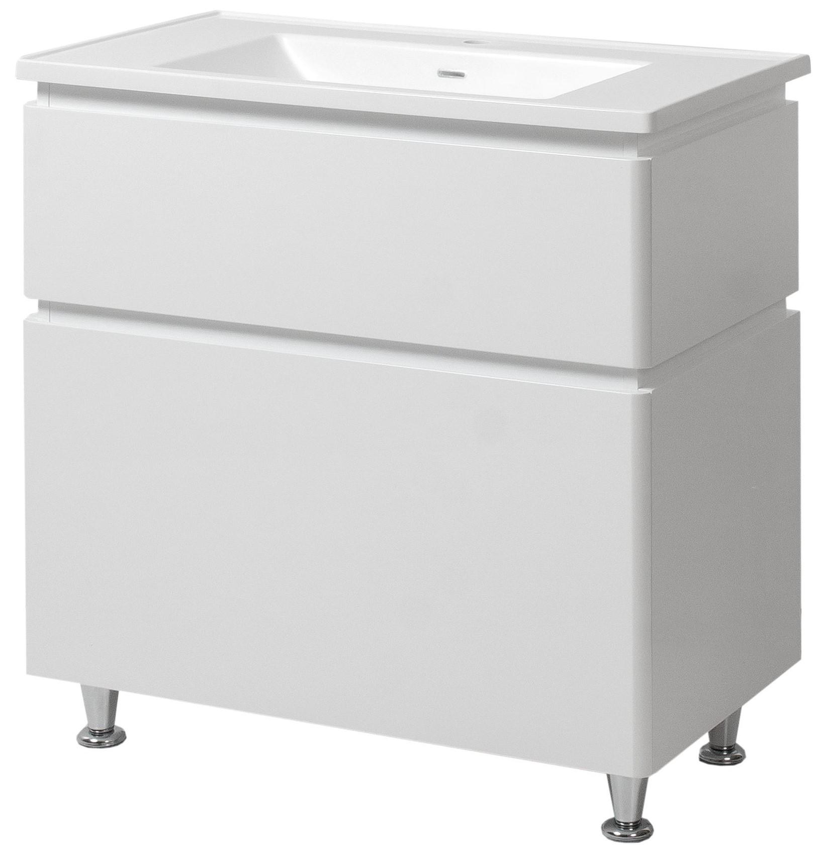 Тумба ЮВВІС Ліон ТНБ-2 Д 60 см з умивальником Канте зі штучного каменю (14853539)