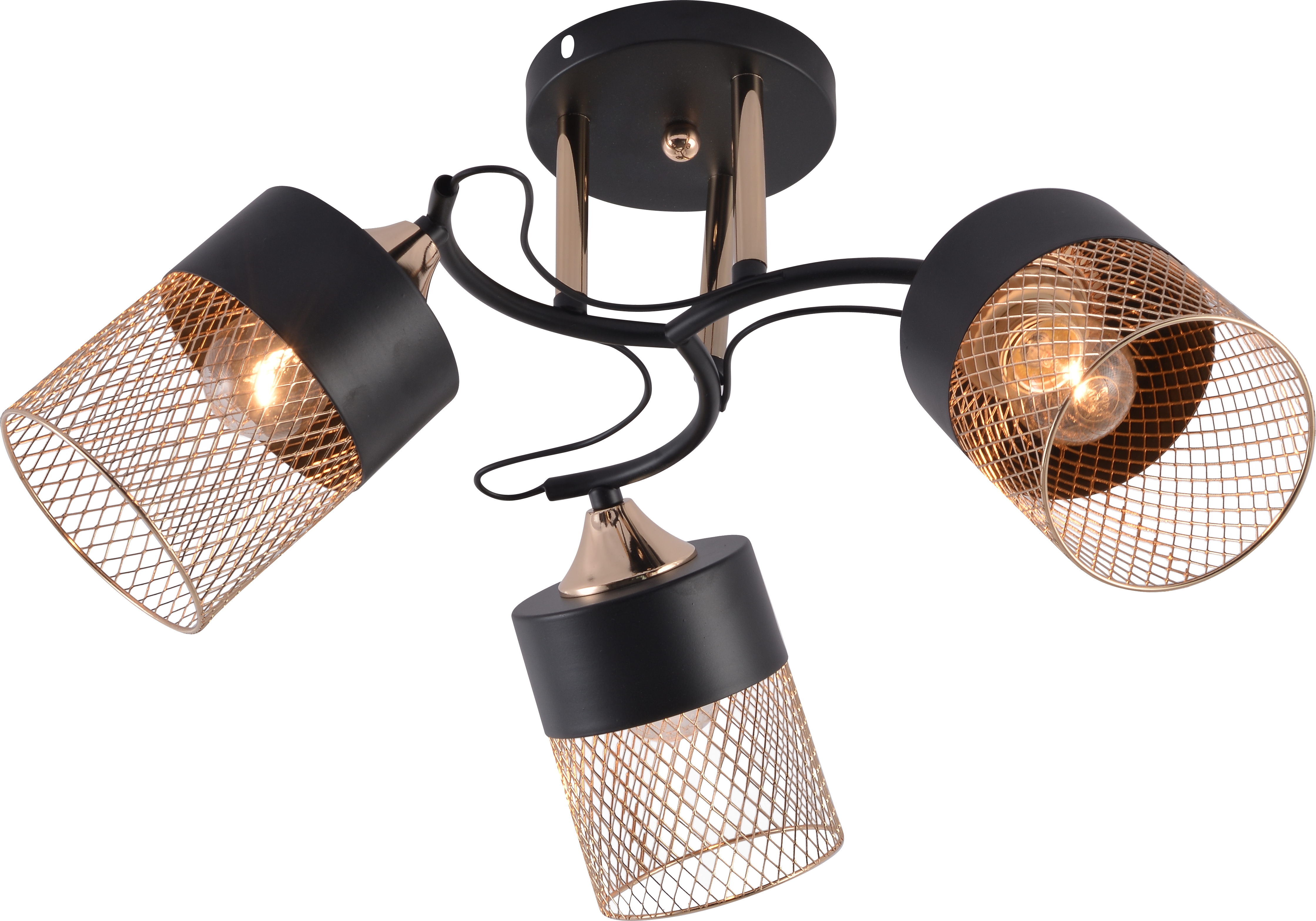 Люстра декоративная INTEREES IS XA1633B-3 BK/Gold/Chrome