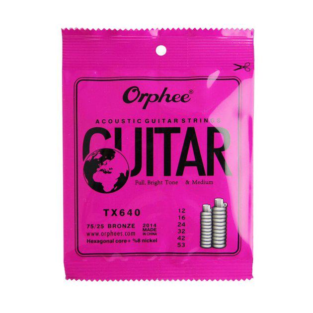 Набор струн для акустической гитары Orphee TX640 12-53/0,30-1,34 мм 6 шт. (3243-51057)