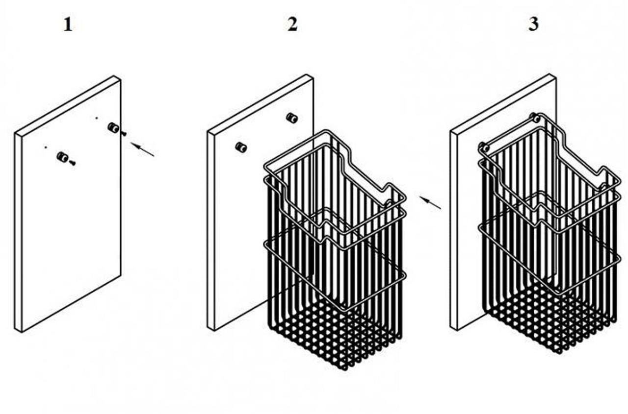 Кошик для білизни Starax із тримачем 450 мм Хром (S-8114-C) - фото 4