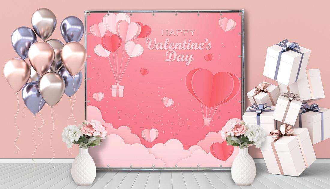 Фотозона Романтичная не День Влюбленных 3х2 м (70279/4)