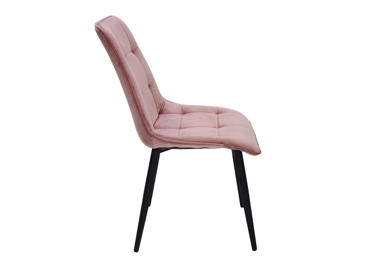 Стул кухонный Intarsio Charlie 890х430х500 мм (мягкий для кухни/гостиной/офиса) Металл/Ткань Велюр цвет Черный/Античная роза (CHARLIECDBL52)