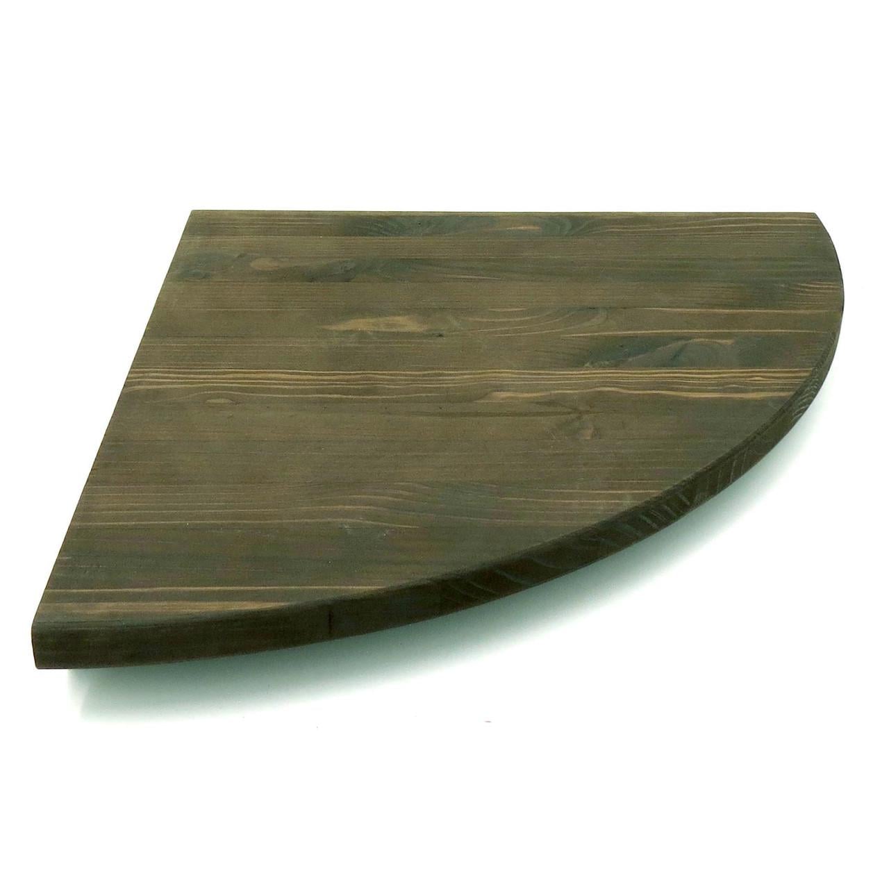 Полка настенная угловая из дерева Кабарет 25 Мокко (УНП-250910)